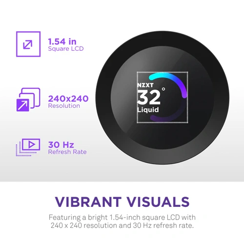 NZXT Kraken Plus 360 RGB CPU Liquid Cooler with LCD Display